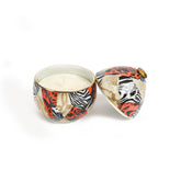 Ladenac Africa Zebra Camouflage Ceramic Egg Candle